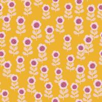 Seamless pattern with stylized flowers. Floral background. vector