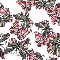 Seamless pattern with stylized butterflies. vector