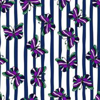 Seamless pattern with stylized butterflies. vector