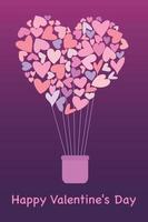 Valentine's Day greeting card. . Vector illustration