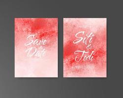 Wedding invitation with abstract watercolor background vector