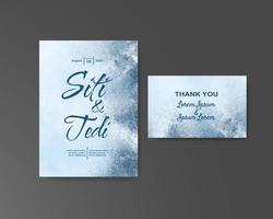 Wedding invitation with abstract watercolor background vector