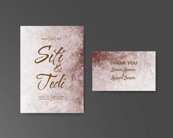 Wedding invitation with abstract watercolor background vector