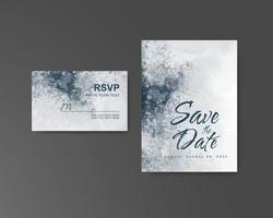 Wedding invitation with abstract watercolor background vector