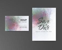 Wedding invitation with abstract watercolor background vector