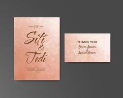 Wedding invitation with abstract watercolor background vector