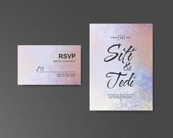 Wedding invitation with abstract watercolor background vector