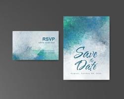 Wedding invitation with abstract watercolor background vector