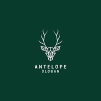 vector de icono de diseño de logotipo de antílope