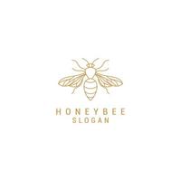 Honey bee logo design icon template vector