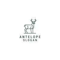 vector de icono de diseño de logotipo de antílope