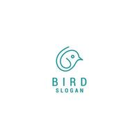 Bird line art logo icon design template vector