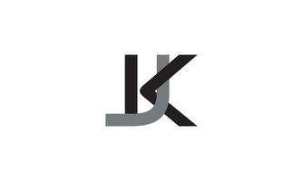 alfabeto letras iniciales monograma logo jk, jk, k y j vector