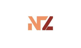 alfabeto letras iniciales monograma logo nz, zn, n y z vector