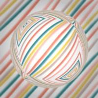 Colorful 3d blurred spherical ball. Vector illustration