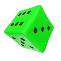 Dice isolated on transparent png