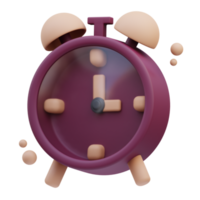 L'horloge de réveil d'illustration 3d peut être utilisée pour le Web, l'application, le graphique d'informations, etc. png