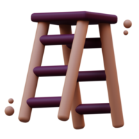 3d Illustration ladder can be used for web, app, info graphic, etc png