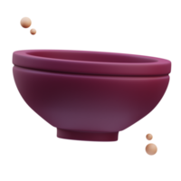 3d Illustration bowl can be used for web, app, info graphic, etc png