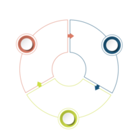 Infografica con 3 passi, processi o opzioni. png