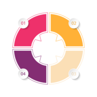 Infografik mit 4 Schritten, Prozess oder Optionen. png