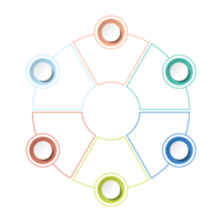 Infografica con 6 passi, processi o opzioni. png