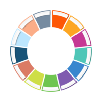 Infografik mit 13 Schritten, Prozess oder Optionen. png