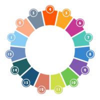infográfico com 15 etapas, processos ou opções. png