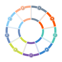 infografía con 9 pasos, procesos u opciones. png