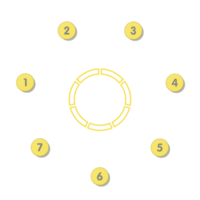 infográfico com 7 etapas, processo ou opções. png