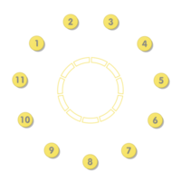 infográfico com 11 etapas, processos ou opções. png