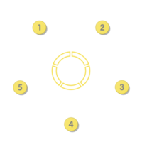 infográfico com 5 etapas, processo ou opções. png