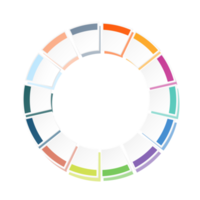 infográfico com 14 etapas, processos ou opções. png