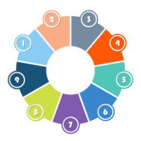 infografía con 9 pasos, procesos u opciones. png