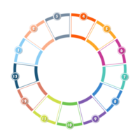 Infografik mit 13 Schritten, Prozess oder Optionen. png