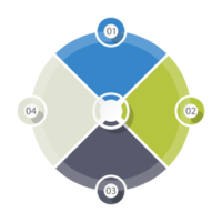 Infografik mit 4 Schritten, Prozess oder Optionen. png