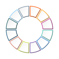 Infografica con 12 passi, processi o opzioni. png