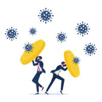 combattimento e proteggere coronavirus scoppio concetto png