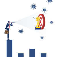 visión de oportunidad de negocio y liderazgo en el concepto de crisis del coronavirus covid-19 png