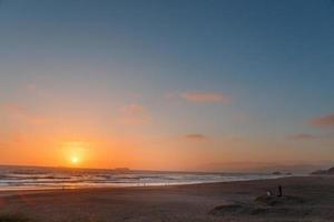 Sunset on the beach photo