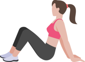 ejercicio de entrenamiento de mujer png