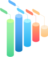 ícone isométrico de infográficos png