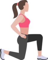 ejercicio de entrenamiento de mujer png