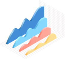 ícone isométrico de infográficos png