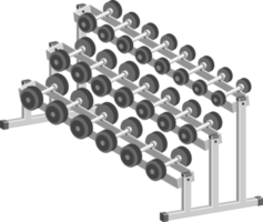 Dumbbell set rack png