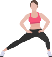 ejercicio de entrenamiento de mujer png