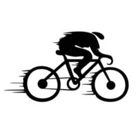 bicyclist silhouette design. man ride bicycle sign and symbol. vector