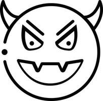 Evil Face Emojicon vector