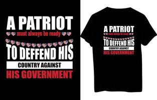 Patriot T-Shirt Design vector