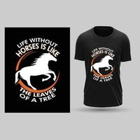 diseño de vector de camiseta de caballo